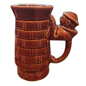 Vintage The Black Monk 4.5" Ceramic Beer Stein Mug Barware Pottery Decor